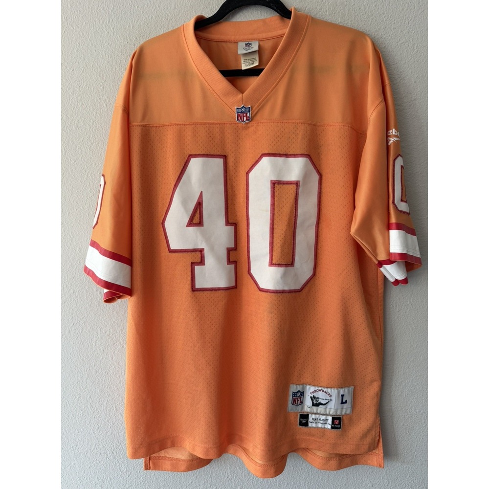 Tampa Bay Buccaneers Jersey Mens L Throwback NFL Mike Alstott Reebok Gridiron
